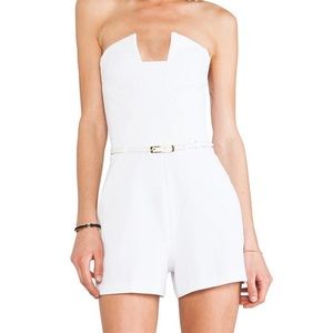 Black Halo White Lena Romper- NWT